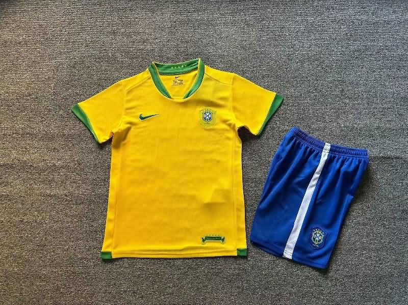 Brazil 2010 Kids Home Soccer Jersey And Shorts