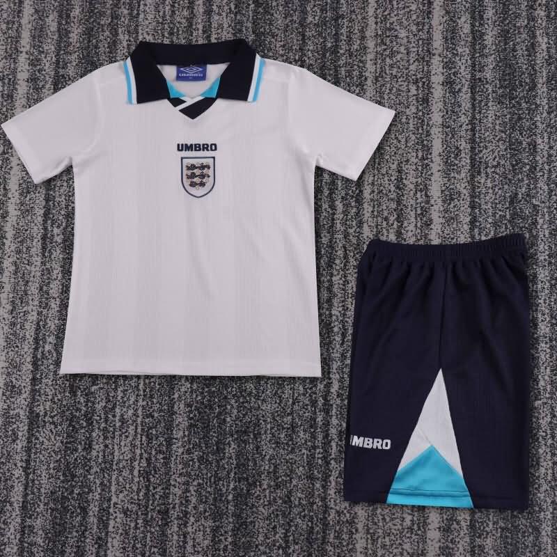 England 1996 Kids Home Soccer Jersey And Shorts