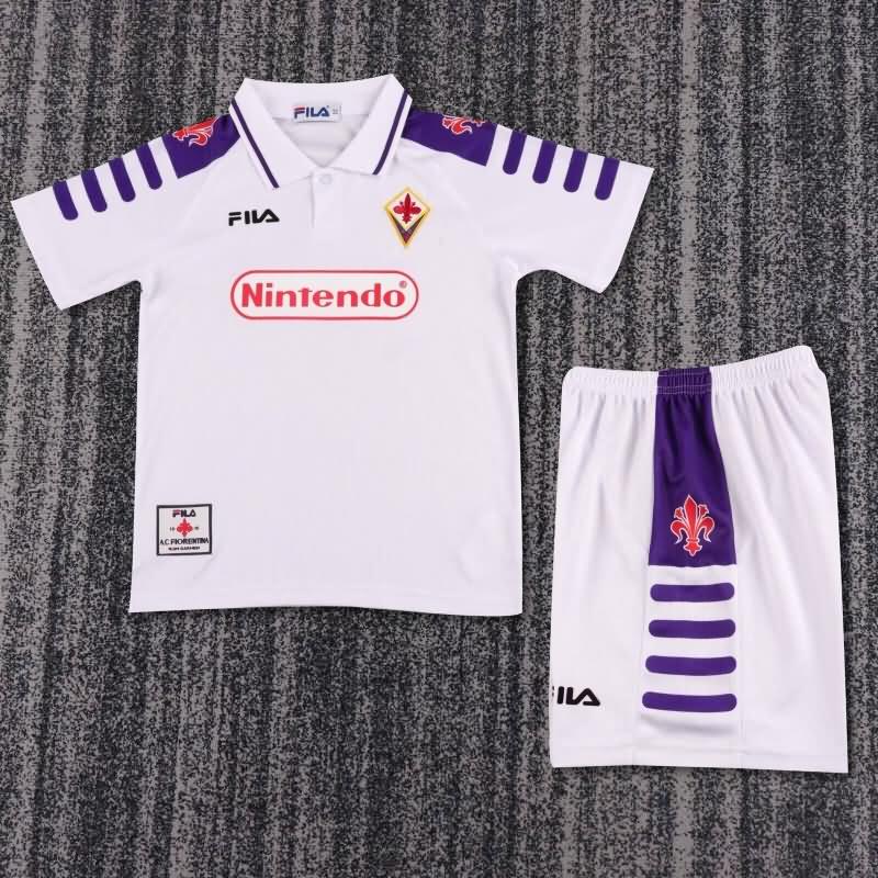 Fiorentina 1998/99 Kids Away Soccer Jersey And Shorts