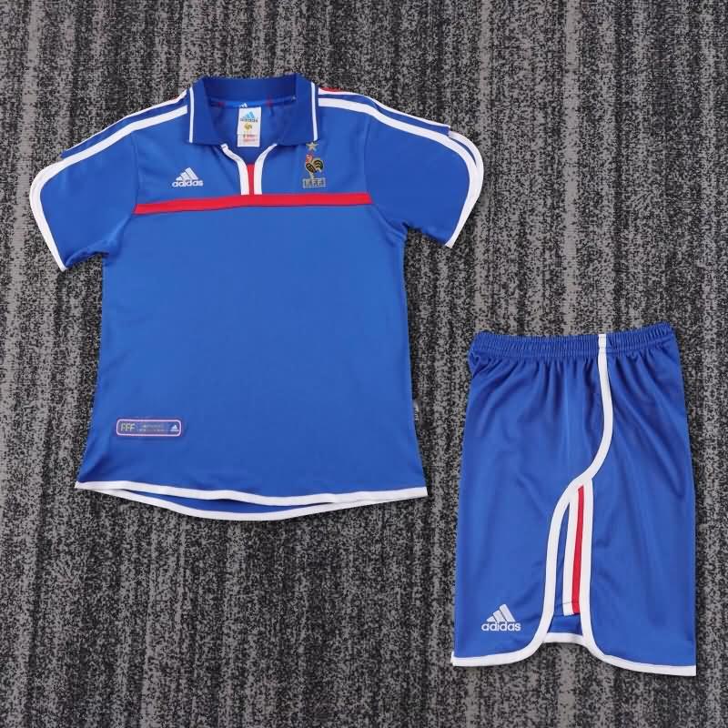 France 2000 Kids Home Soccer Jersey And Shorts