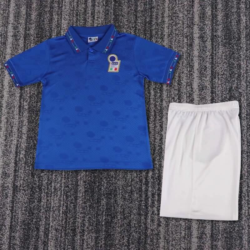 Italy 1994 Kids Home Soccer Jersey And Shorts