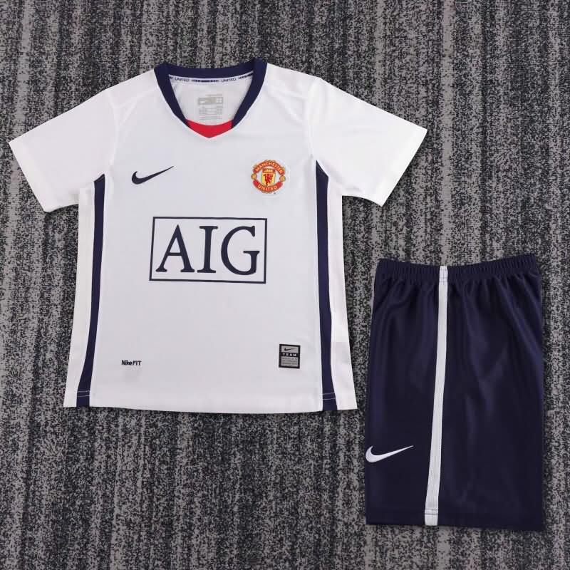 Manchester United 2008/09 Kids Away Soccer Jersey And Shorts