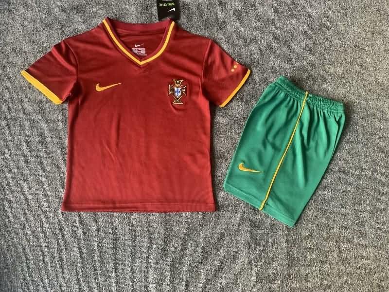 Portugal 2000 Kids Home Soccer Jersey And Shorts