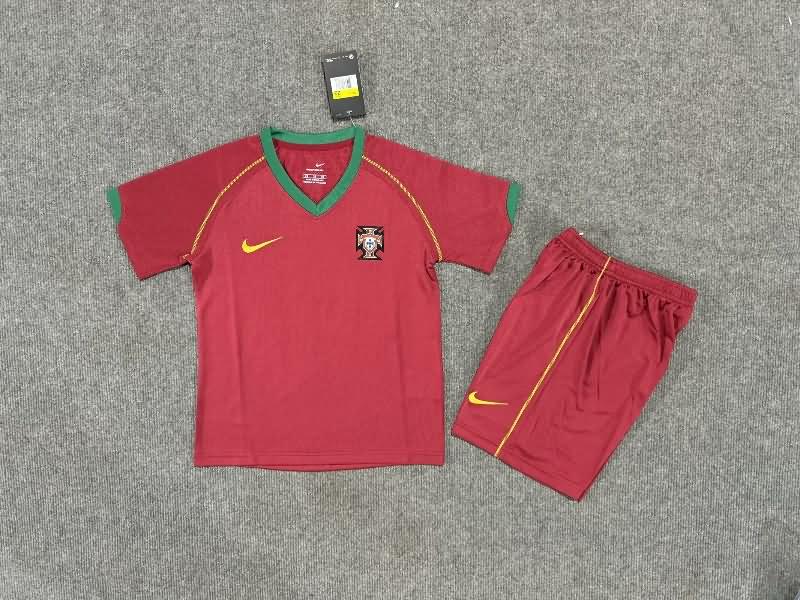 Portugal 2006 Kids Home Soccer Jersey And Shorts