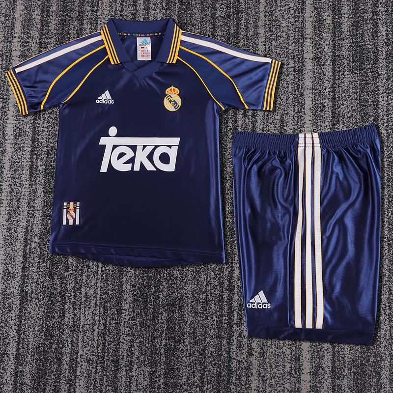 Real Madrid 1998/99 Kids Third Soccer Jersey And Shorts