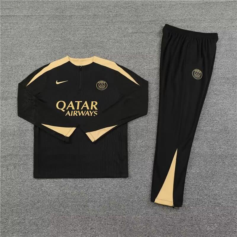 AAA(Thailand) PSG 23/24 Black Soccer Tracksuit 04