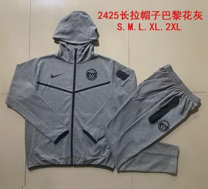 AAA(Thailand) PSG 23/24 Grey Soccer Tracksuit 02