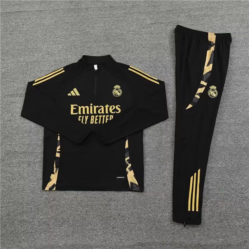 AAA(Thailand) Real Madrid 23/24 Black Soccer Tracksuit 05