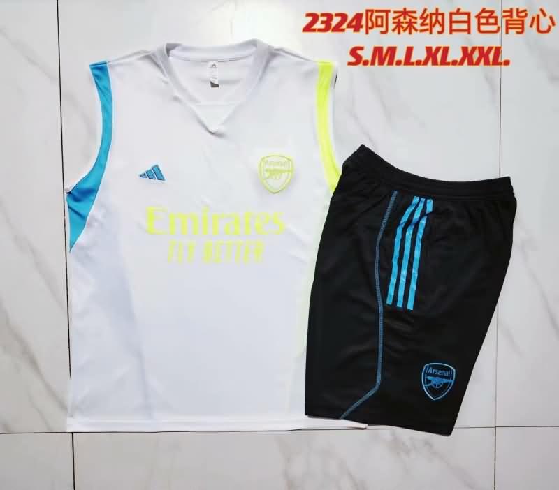 AAA(Thailand) Arsenal 23/24 White Soccer Training Sets