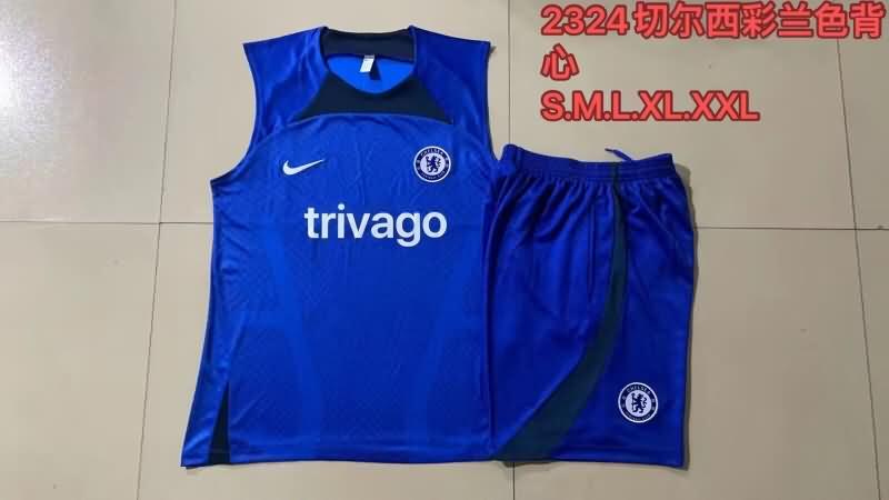 AAA(Thailand) Chelsea 23/24 Blue Soccer Training Sets 04