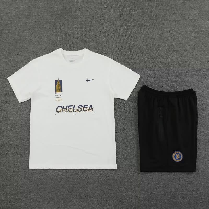 AAA(Thailand) Chelsea 23/24 White Soccer Training Sets 02