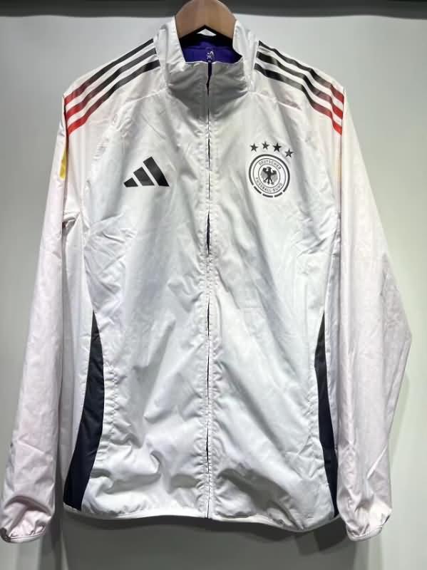 AAA(Thailand) Germany 2024 White Purples Reversible Soccer Windbreaker