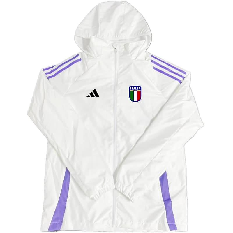 AAA(Thailand) Italy 2024 White Soccer Windbreaker