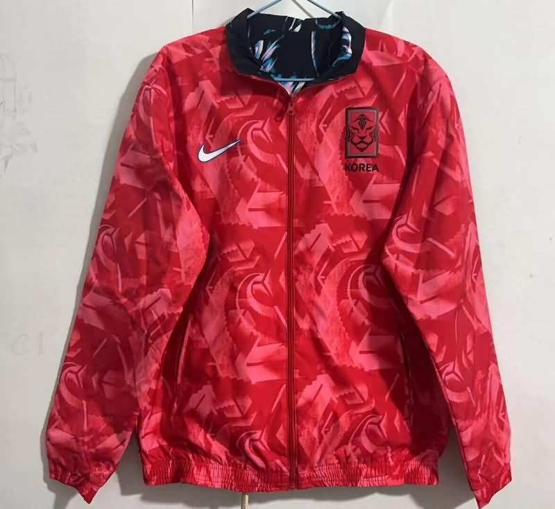 AAA(Thailand) Korea 2024 Red Black Reversible Soccer Windbreaker