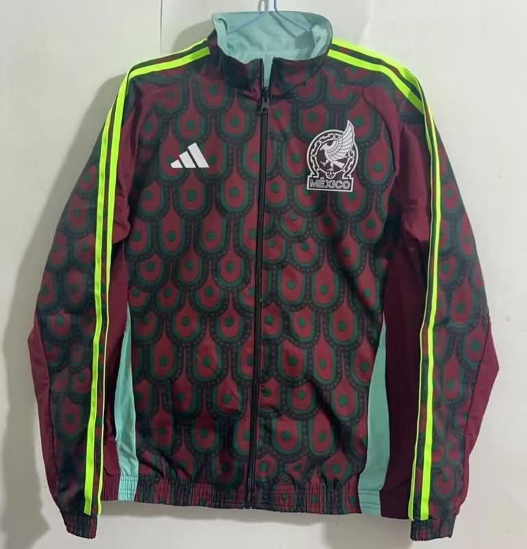 AAA(Thailand) Mexico 2024 Red Green Reversible Soccer Windbreaker