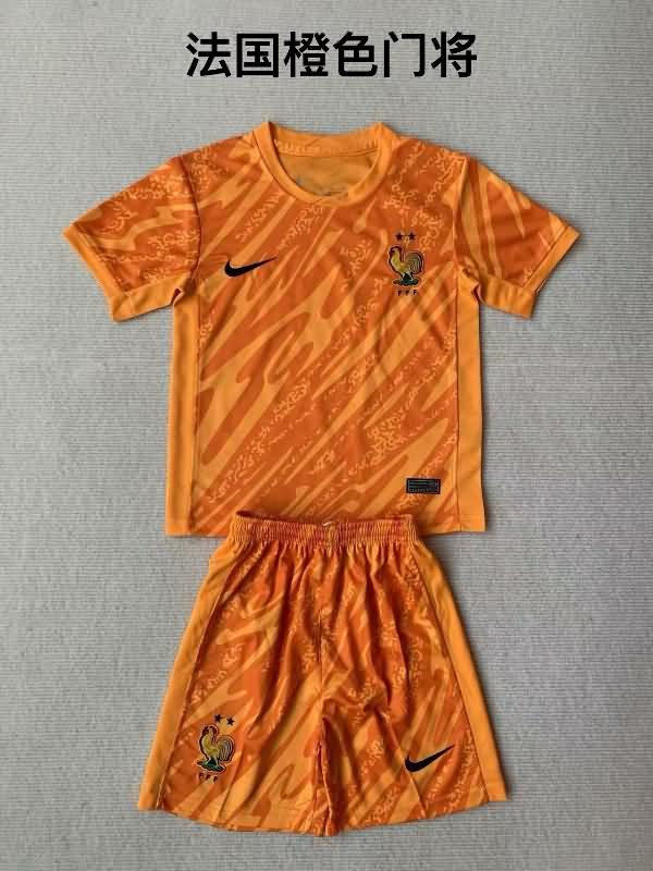 France 2024 Goalkeeper Orange Soccer Jersey