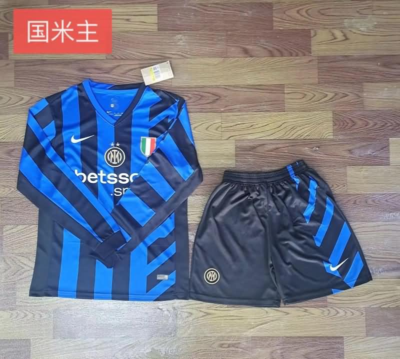 Inter Milan 24/25 Home Long Sleeve Soccer Jersey