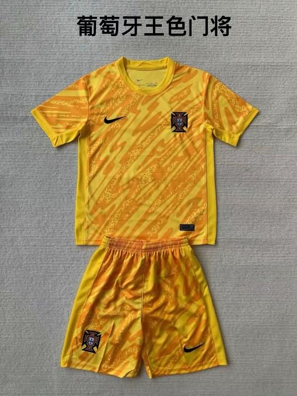 Portugal 2024 Goalkeeper Yellow Soccer Jersey