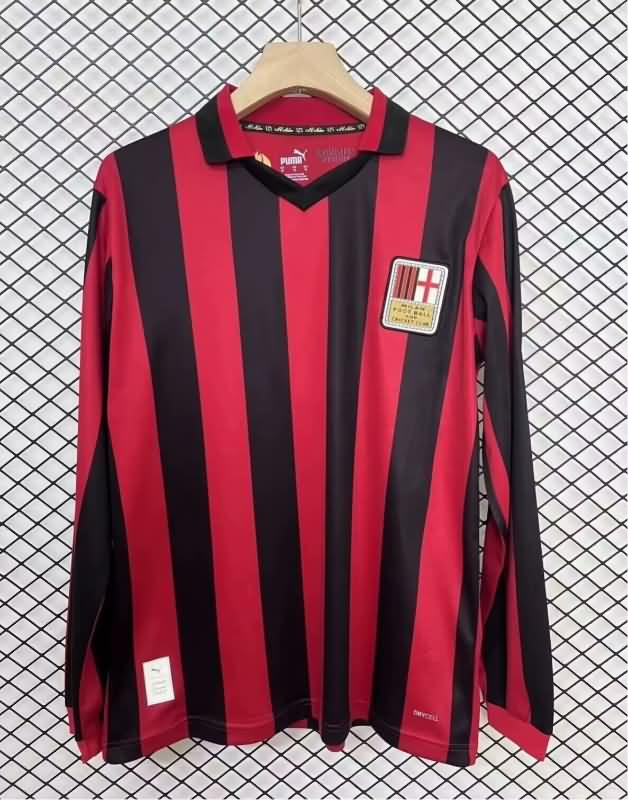 AAA(Thailand) AC Milan 125th Anniversary Long Sleeve Soccer Jersey