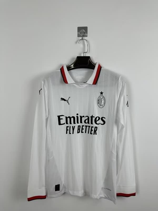 AAA(Thailand) AC Milan 24/25 Away Long Sleeve Soccer Jersey (Player)