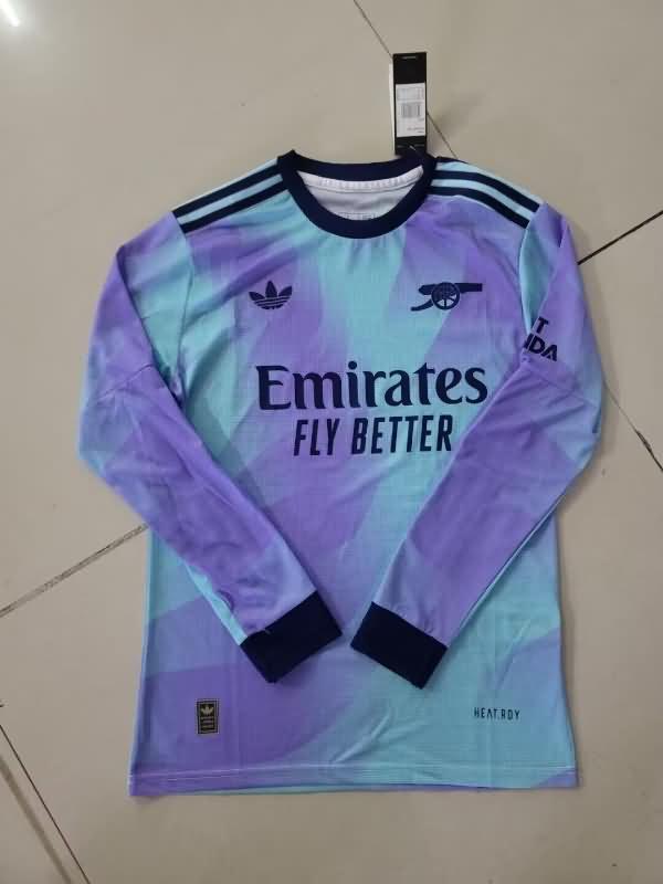 AAA(Thailand) Arsenal 24/25 Third Long Sleeve Soccer Jersey (Player)