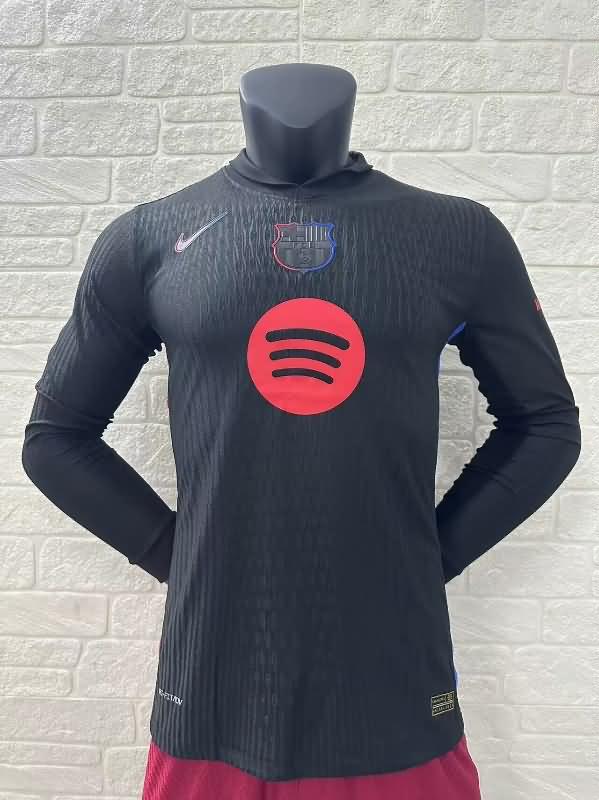 AAA(Thailand) Barcelona 24/25 Away Long Sleeve Soccer Jersey (Player) Sponsor