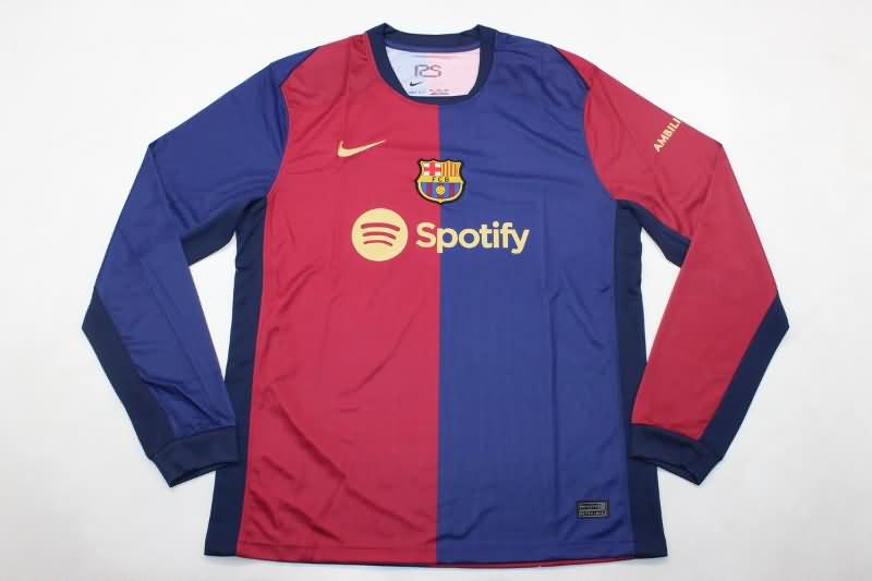 AAA(Thailand) Barcelona 24/25 Home Long Sleeve Soccer Jersey