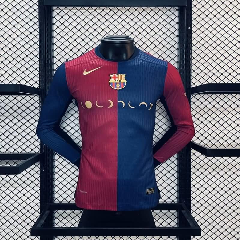 AAA(Thailand) Barcelona 24/25 Home LS Soccer Jersey (Player) Sponsor 02