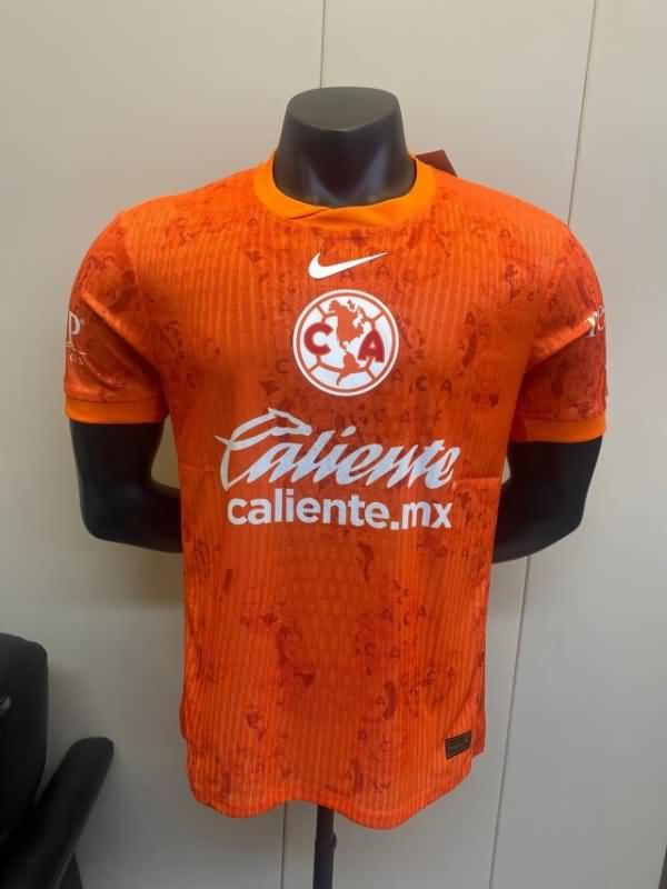 AAA(Thailand) Club America 24/25 Goalkeeper Orange Soccer Jersey (Player)