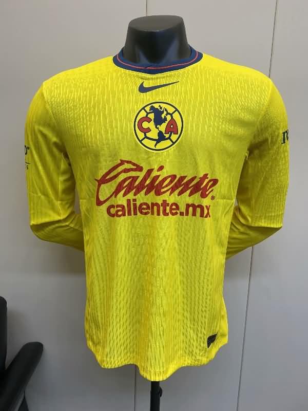 AAA(Thailand) Club America 24/25 Home Long Sleeve Soccer Jersey (Player)