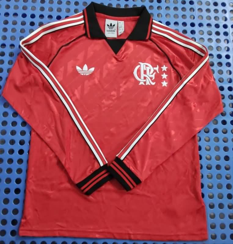 AAA(Thailand) Flamengo 2024 Red Long Sleeve Soccer Jersey