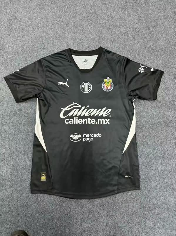 AAA(Thailand) Guadalajara Chivas 24/25 Goalkeeper Black Soccer Jersey