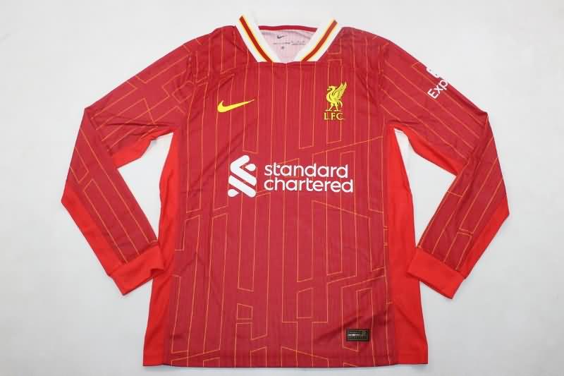 AAA(Thailand) Liverpool 24/25 Home Long Sleeve Soccer Jersey (Player)