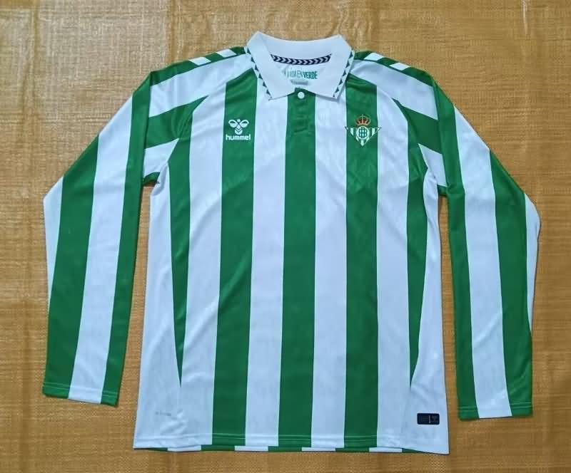 AAA(Thailand) Real Betis 24/25 Home Long Sleeve Soccer Jersey