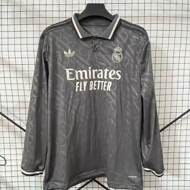 AAA(Thailand) Real Madrid 24/25 Third Long Sleeve Soccer Jersey