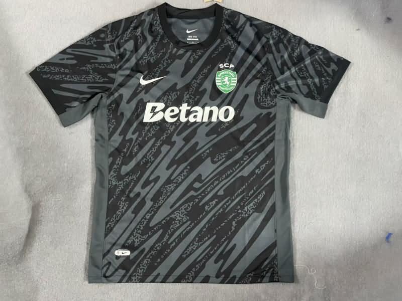 AAA(Thailand) Sporting Lisbon 24/25 Goalkeeper Black Soccer Jersey