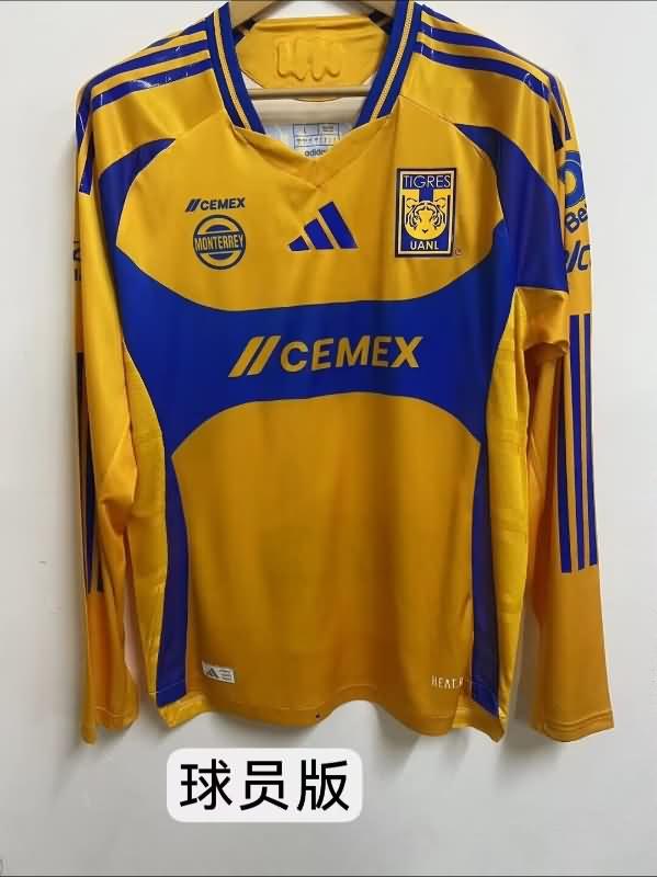 AAA(Thailand) Tigres Uanl 24/25 Home Long Sleeve Soccer Jersey (Player)