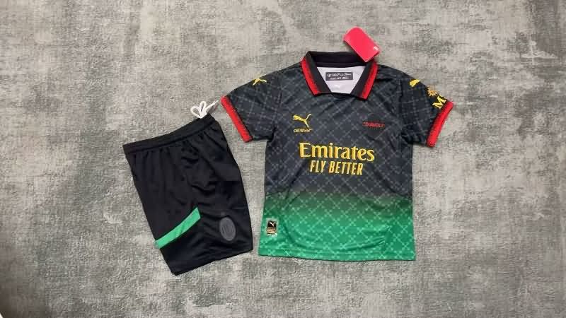 AC Milan 24/25 Kids Special Soccer Jersey And Shorts 02