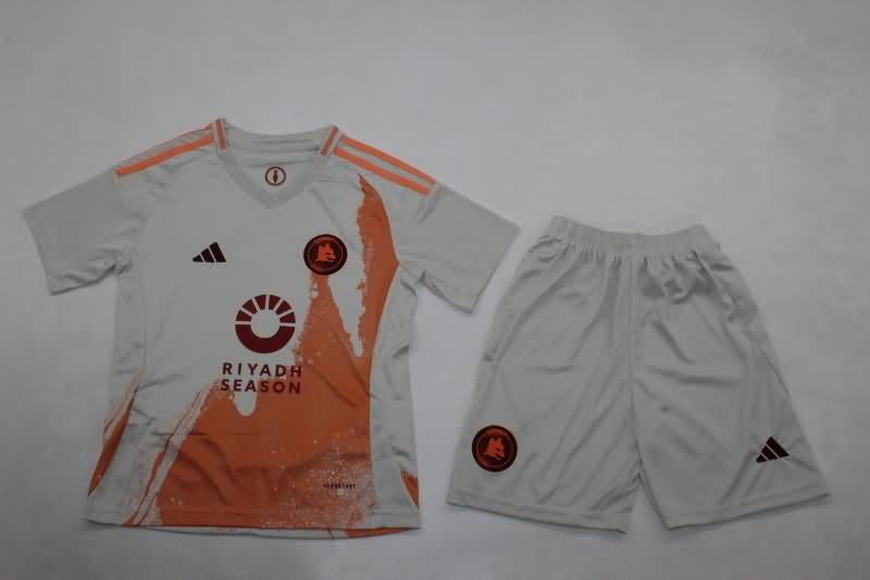 AS Roma 24/25 Kids Away Soccer Jersey And Shorts