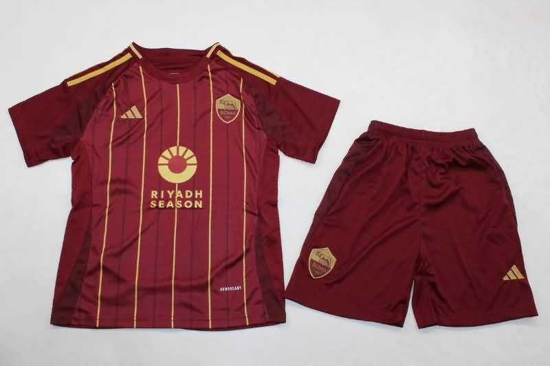 AS Roma 24/25 Kids Home Soccer Jersey And Shorts