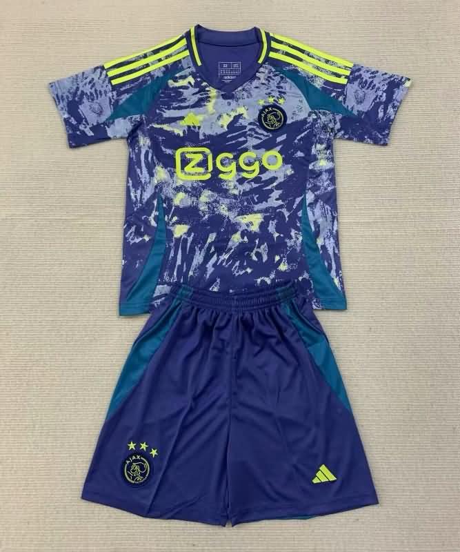 Ajax 24/25 Kids Away Soccer Jersey And Shorts
