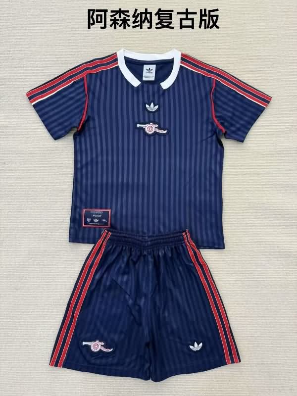 Arsenal 24/25 Kids Dark Blue Soccer Jersey And Shorts