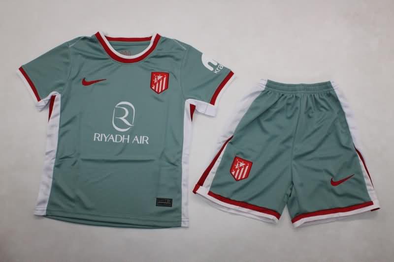 Atletico Madrid 24/25 Kids Away Soccer Jersey And Shorts