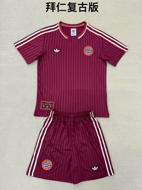 Bayern Munich 24/25 Kids Red Soccer Jersey And Shorts