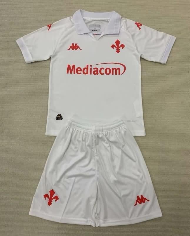 Fiorentina 24/25 Kids Away Soccer Jersey And Shorts