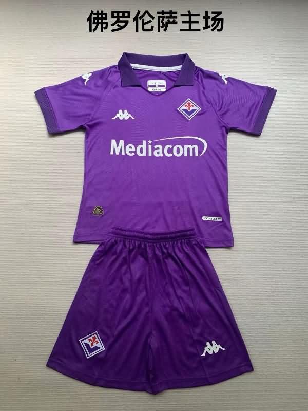 Fiorentina 24/25 Kids Home Soccer Jersey And Shorts