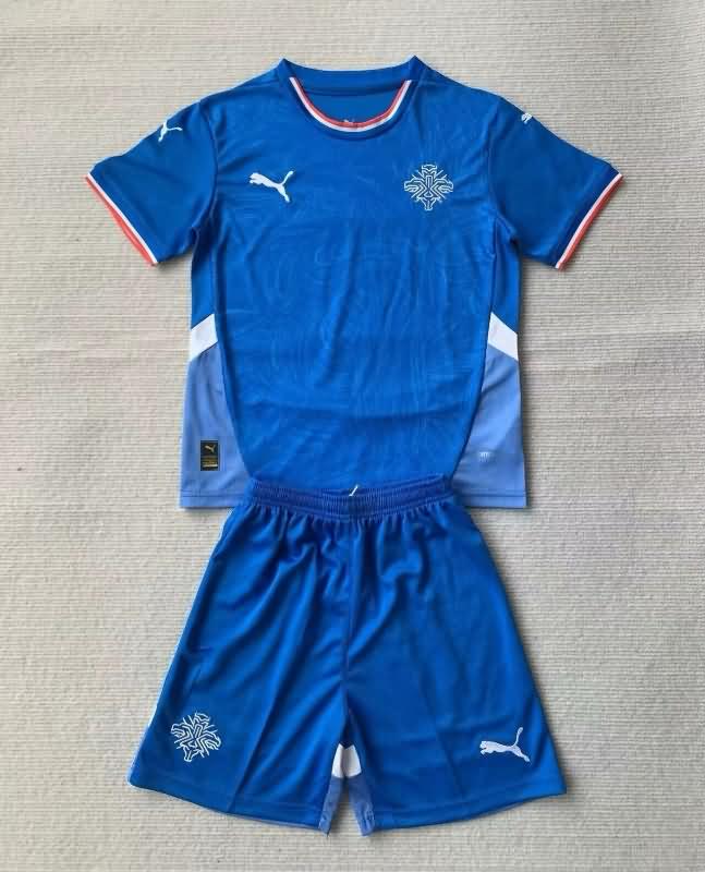 Iceland 2024 Kids Home Soccer Jersey And Shorts