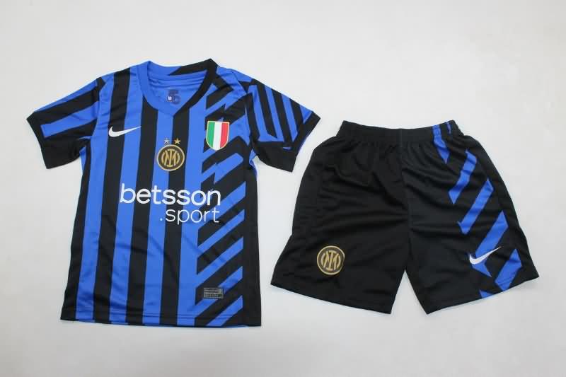 Inter Milan 24/25 Kids Home Soccer Jersey And Shorts