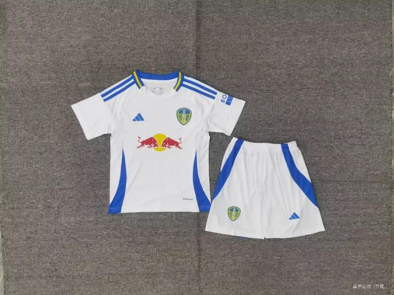 Leeds United 24/25 Kids Home Soccer Jersey And Shorts