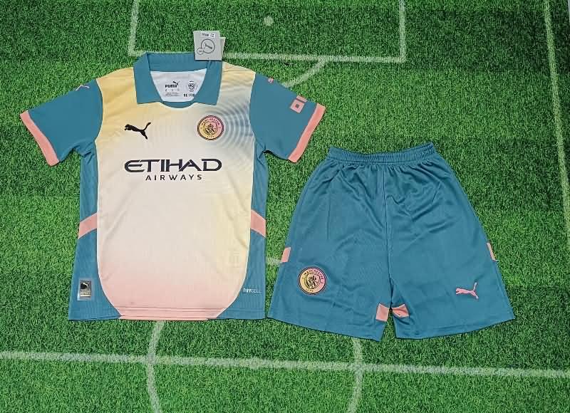 Manchester City 24/25 Kids Fourth Soccer Jersey And Shorts